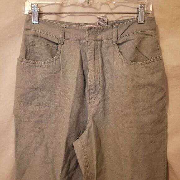Talbots Womens Size 10P Green  Solid Chino Slack Pants - Picture 7 of 11